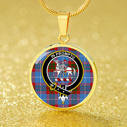 Trotter Tartan Crest Circle Necklace