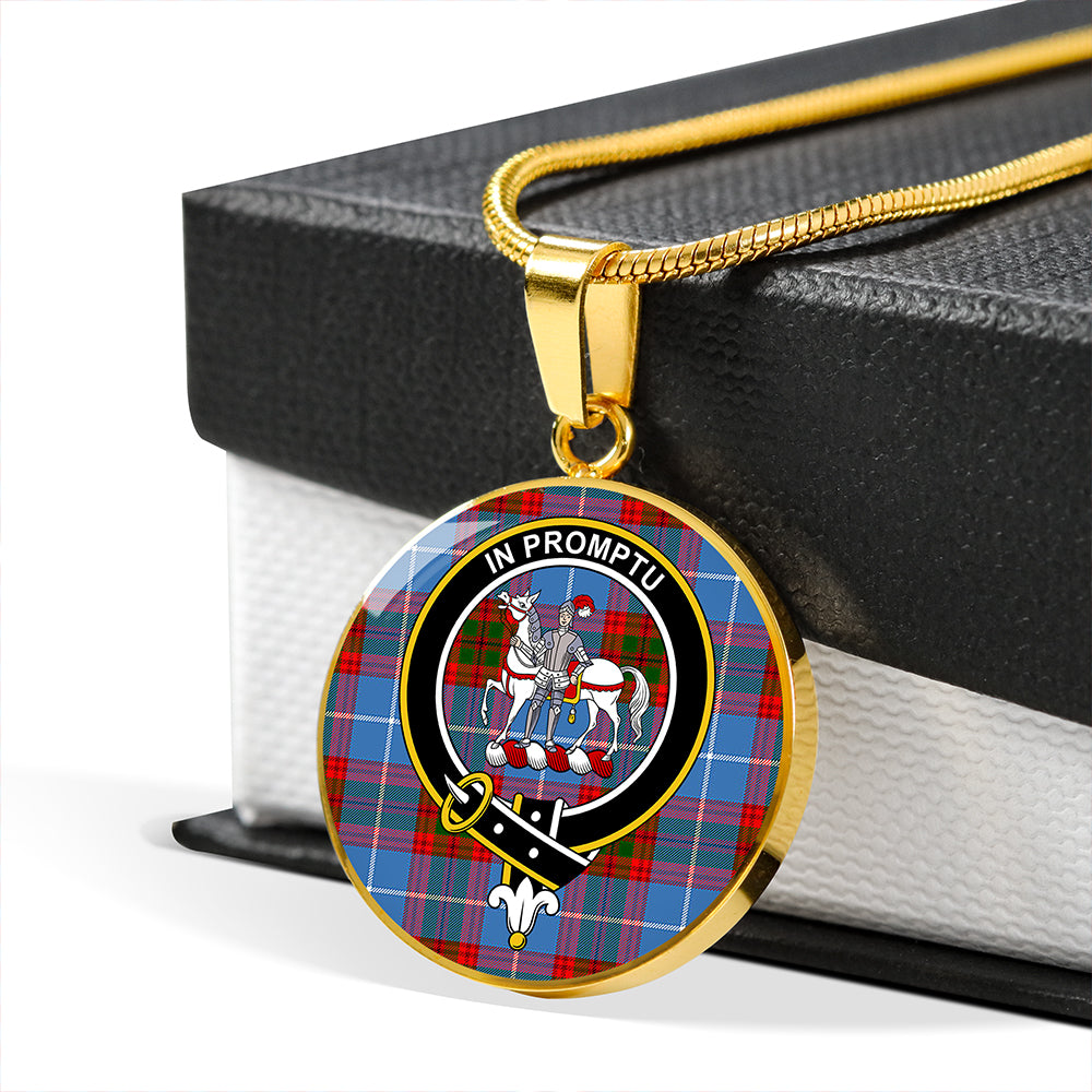 Trotter Tartan Crest Circle Necklace