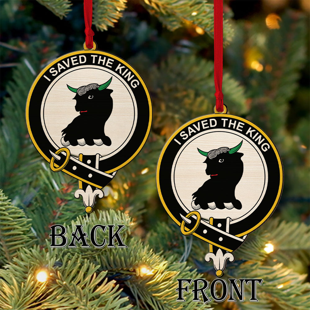 Turnbull Tartan Crest Wood Acrylic Ornament