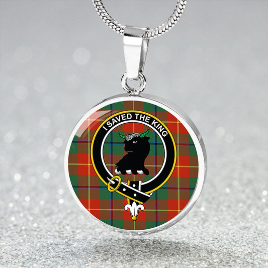 Turnbull Dress Ancient Tartan Crest Circle Necklace