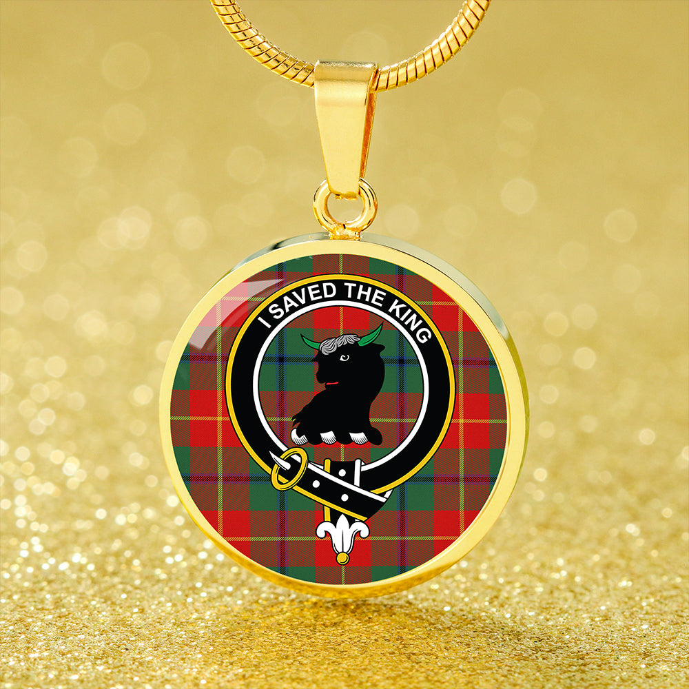 Turnbull Dress Modern Tartan Crest Circle Necklace