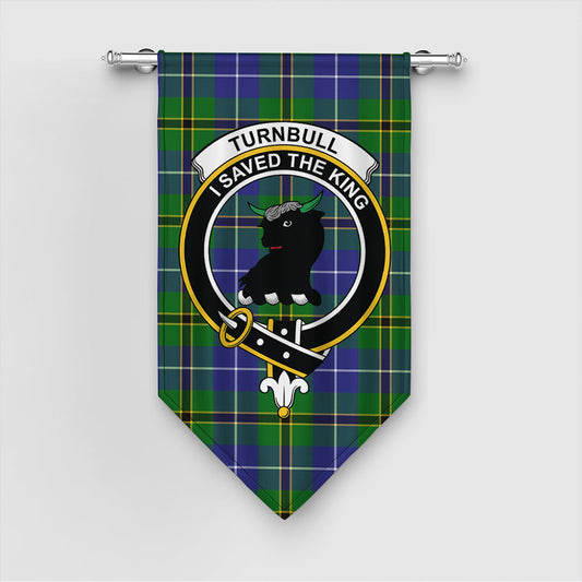 Turnbull Hunting Tartan Crest Gonfalon