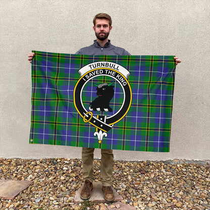 Turnbull Hunting Tartan Classic Crest House Flag