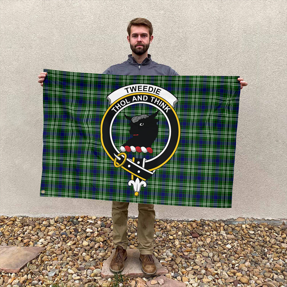 Tweedside District Tartan Classic Crest House Flag