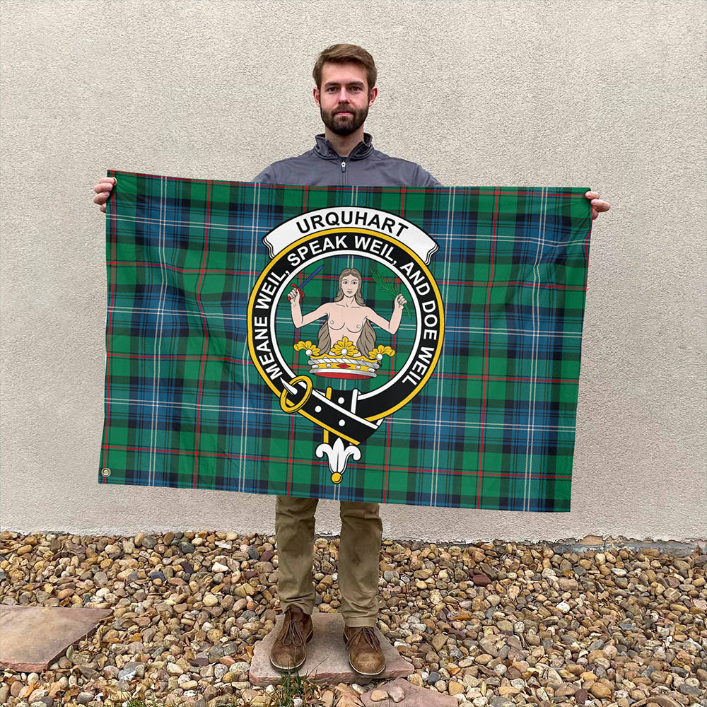 Urquhart Ancient Tartan Classic Crest House Flag