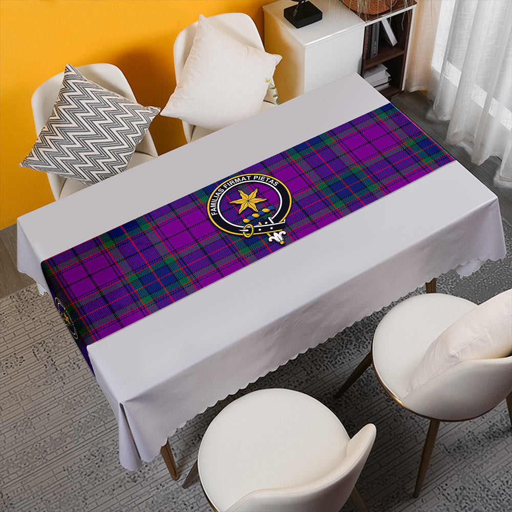 Wardlaw Modern Tartan Crest Table Runner