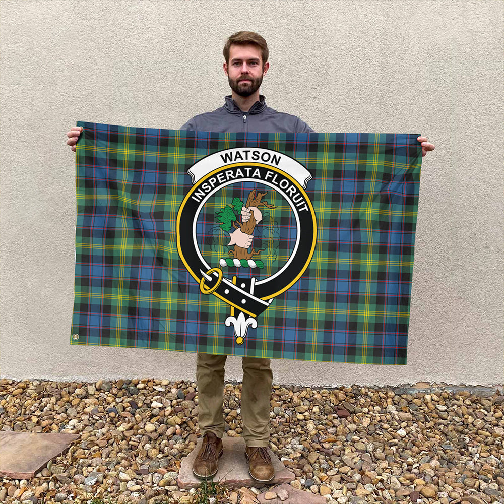 Watson Ancient Tartan Classic Crest House Flag