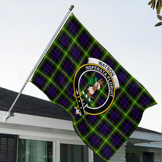 Watson Modern Tartan Classic Crest House Flag