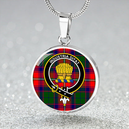 Wauchope Tartan Crest Circle Necklace