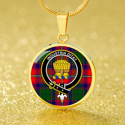 Wauchope Tartan Crest Circle Necklace