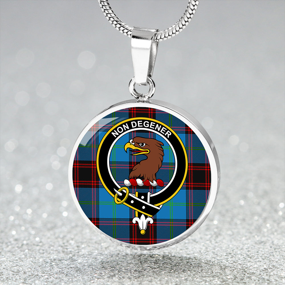 Wedderburn Tartan Crest Circle Necklace