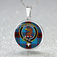 Wedderburn Tartan Crest Circle Necklace