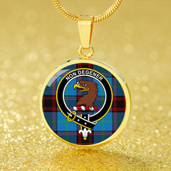 Wedderburn Tartan Crest Circle Necklace