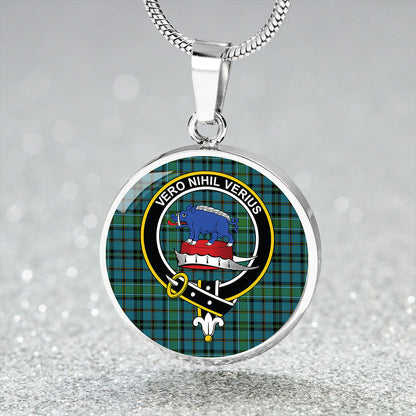 Weir Ancient Tartan Crest Circle Necklace