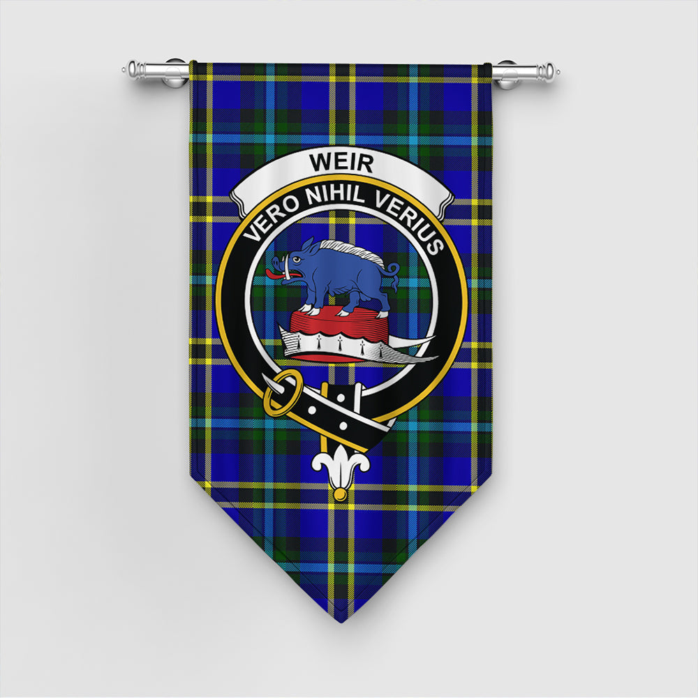 Weir Modern Tartan Crest Gonfalon