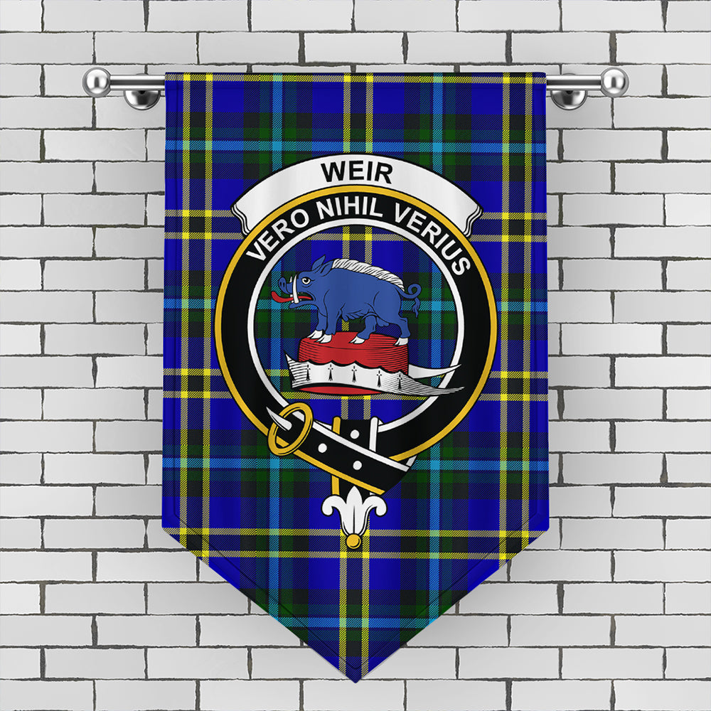 Weir Modern Tartan Crest Gonfalon