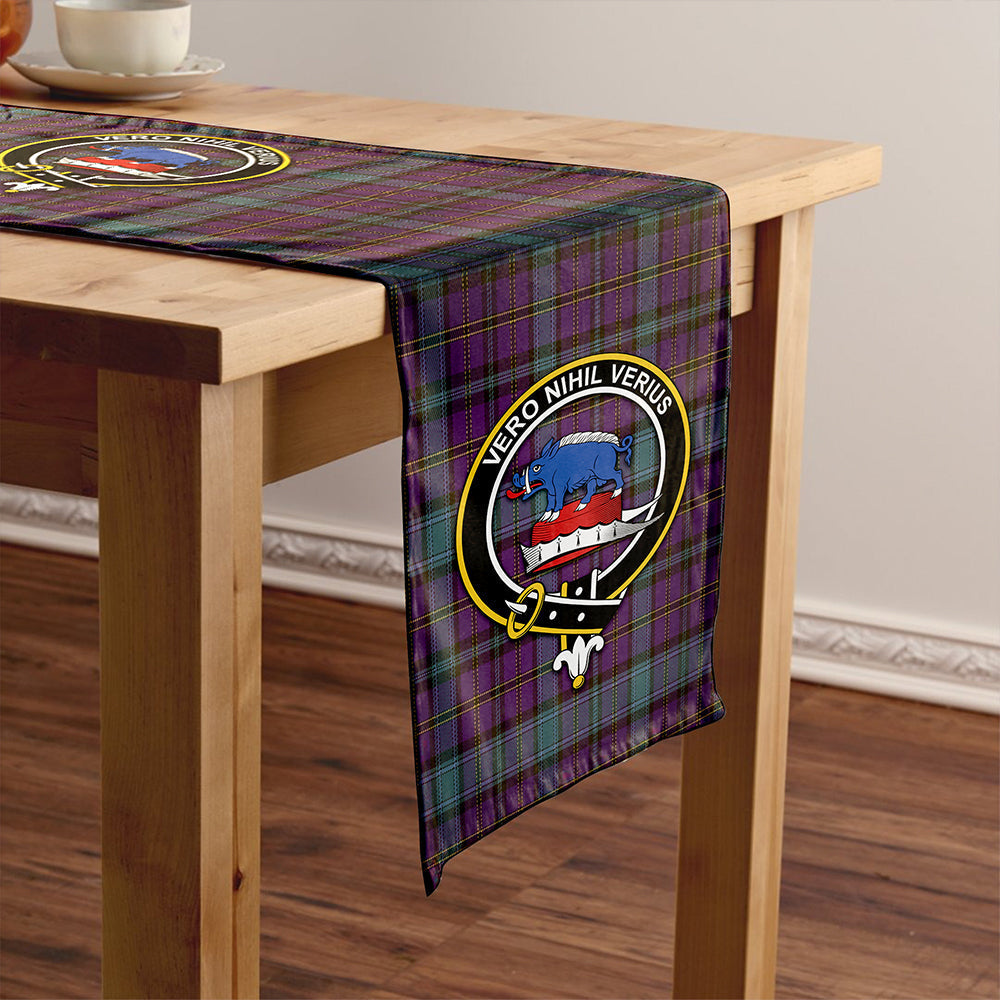 Weir Weathered Tartan Crest Table Runner