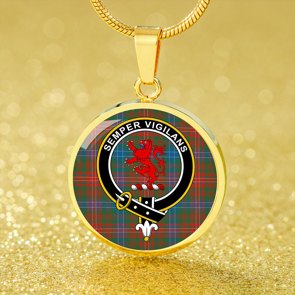 Wilson Ancient Tartan Crest Circle Necklace