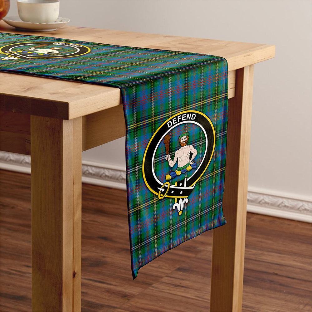 Wood Ancient Tartan Crest Table Runner