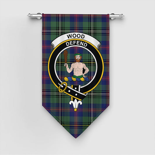 Wood Modern Tartan Crest Gonfalon