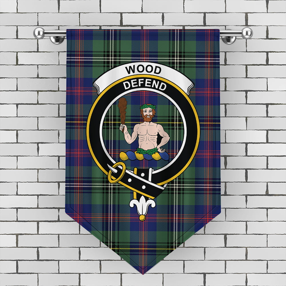 Wood Modern Tartan Crest Gonfalon