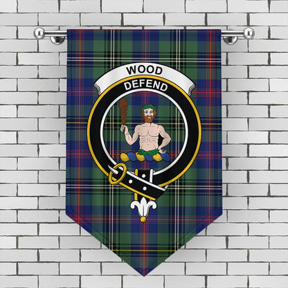 Wood Modern Tartan Crest Gonfalon