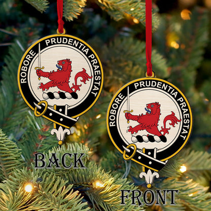 Young Tartan Crest Wood Acrylic Ornament