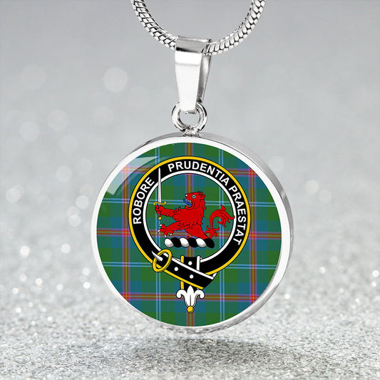 Young Ancient Tartan Crest Circle Necklace