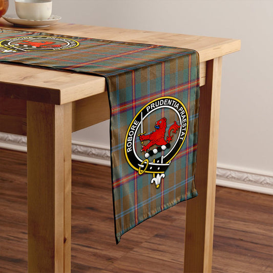 Young Weathered Tartan Crest Table Runner
