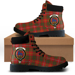 Bruce Modern Tartan Plaid All Season Boots