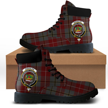 Douglas Ancient Red Tartan Plaid All Season Boots