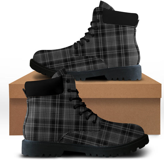 Drummond Grey Tartan Plaid All Season Boots