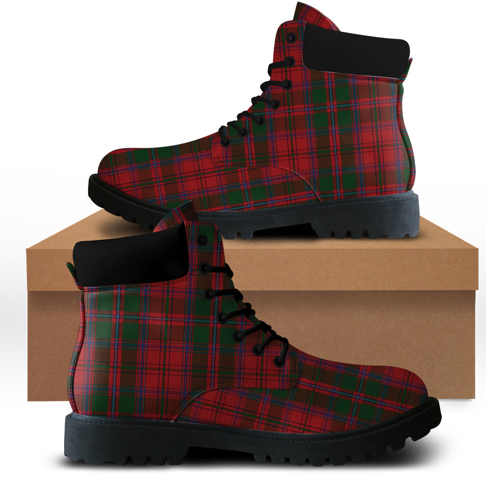 Dundas Red Tartan Plaid All Season Boots