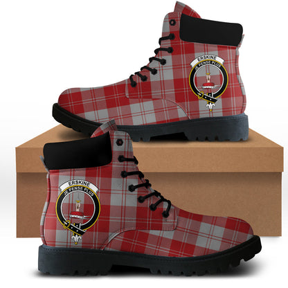 Erskine Red Tartan Plaid All Season Boots