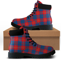 Galloway Red Tartan Plaid All Season Boots