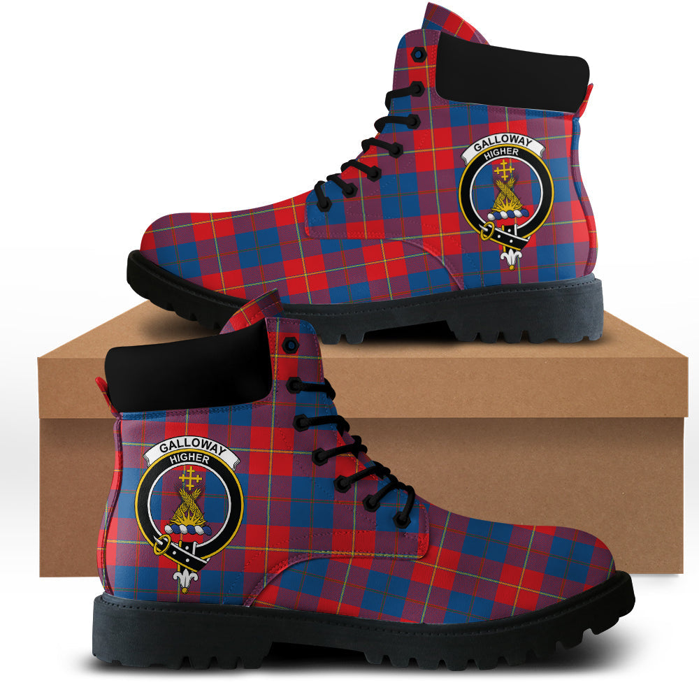 Galloway Red Tartan Plaid All Season Boots