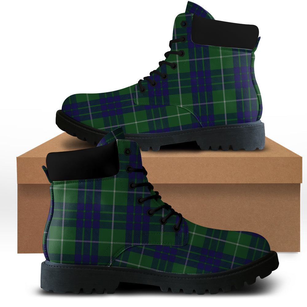 Hamilton Green Hunting Tartan Plaid All Season Boots