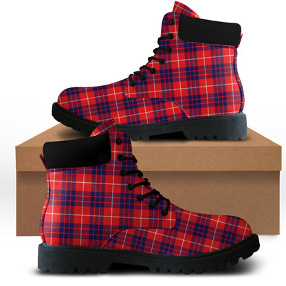 Hamilton Modern Tartan Plaid All Season Boots