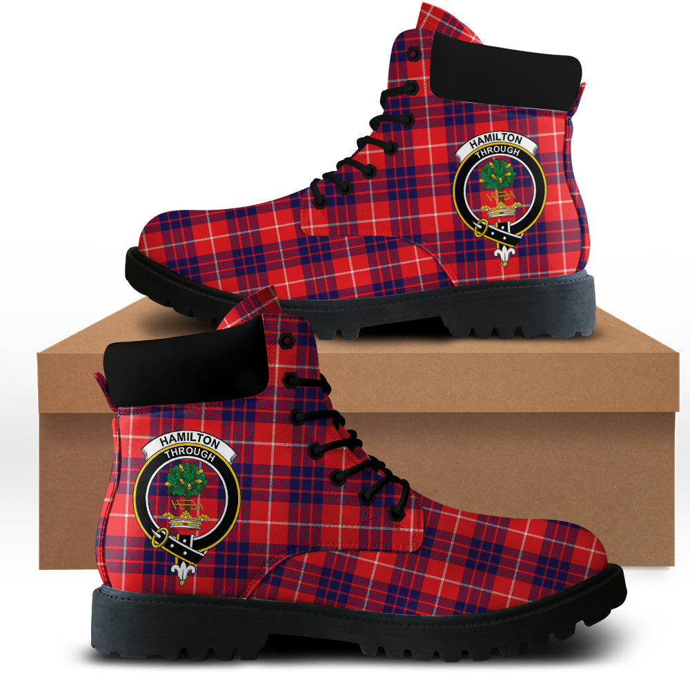 Hamilton Modern Tartan Plaid All Season Boots