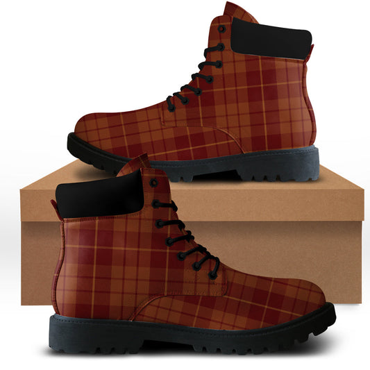 Hamilton Red Tartan Plaid All Season Boots