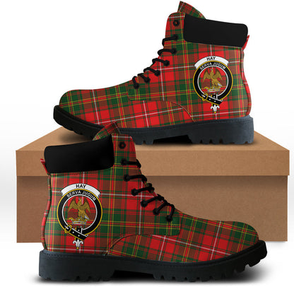 Hay Modern Tartan Plaid All Season Boots