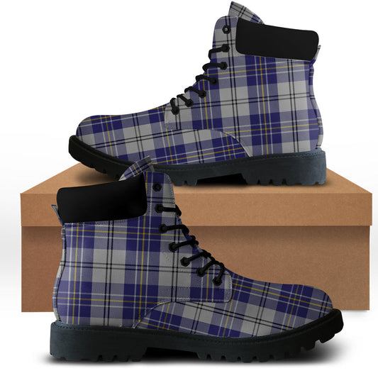 MacPherson Dress Blue Tartan Plaid All Season Boots