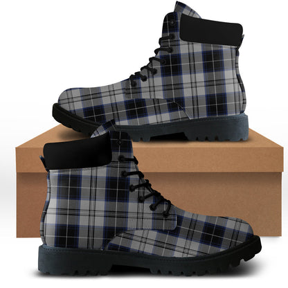 Menzies Black Dress Tartan Plaid All Season Boots