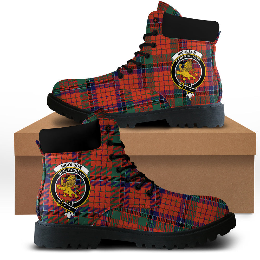 Nicolson Ancient Tartan Plaid All Season Boots