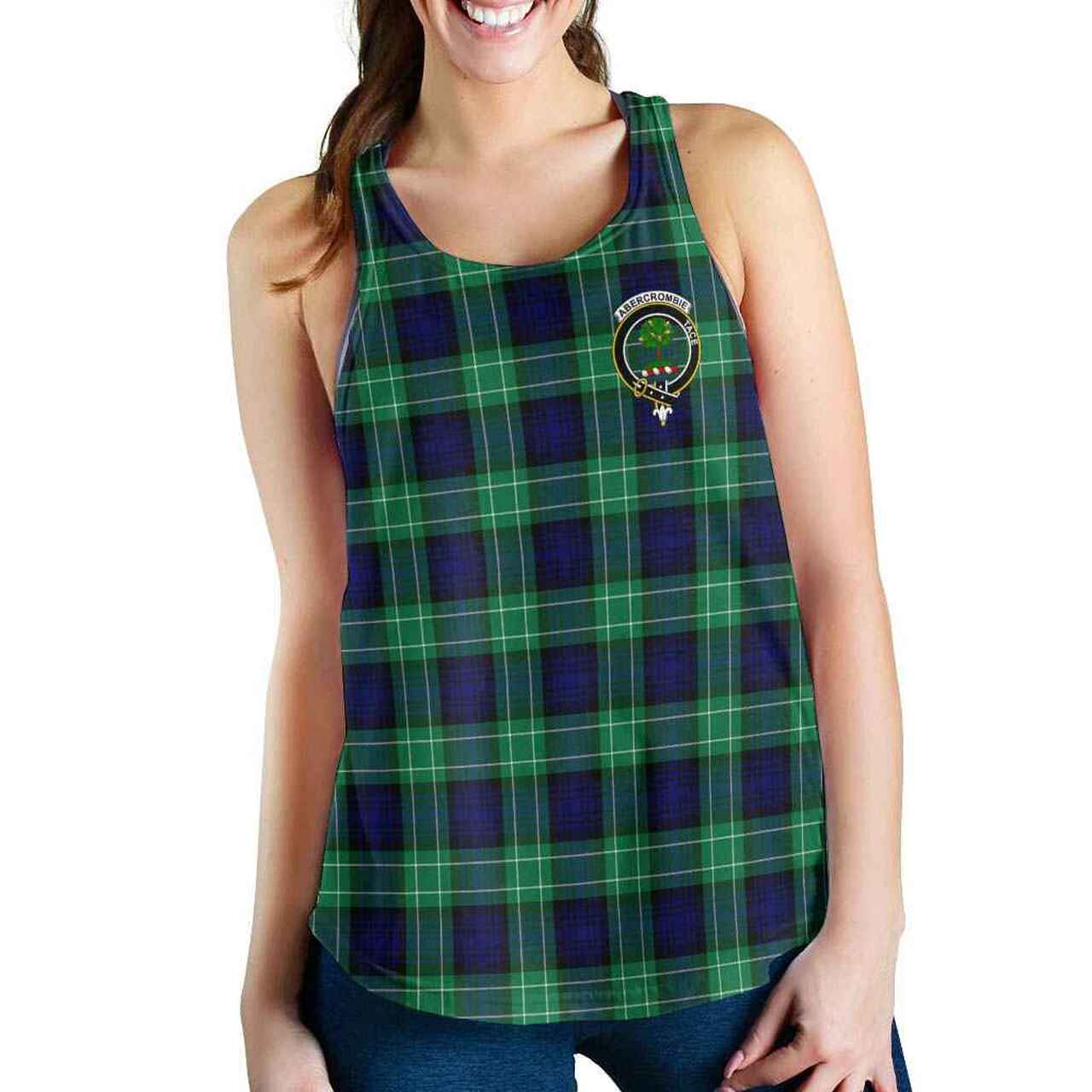 Abercrombie Tartan Crest Women Racerback Tank