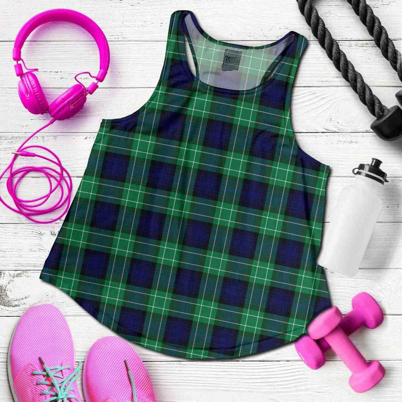 Abercrombie Tartan Plaid Women Racerback Tank