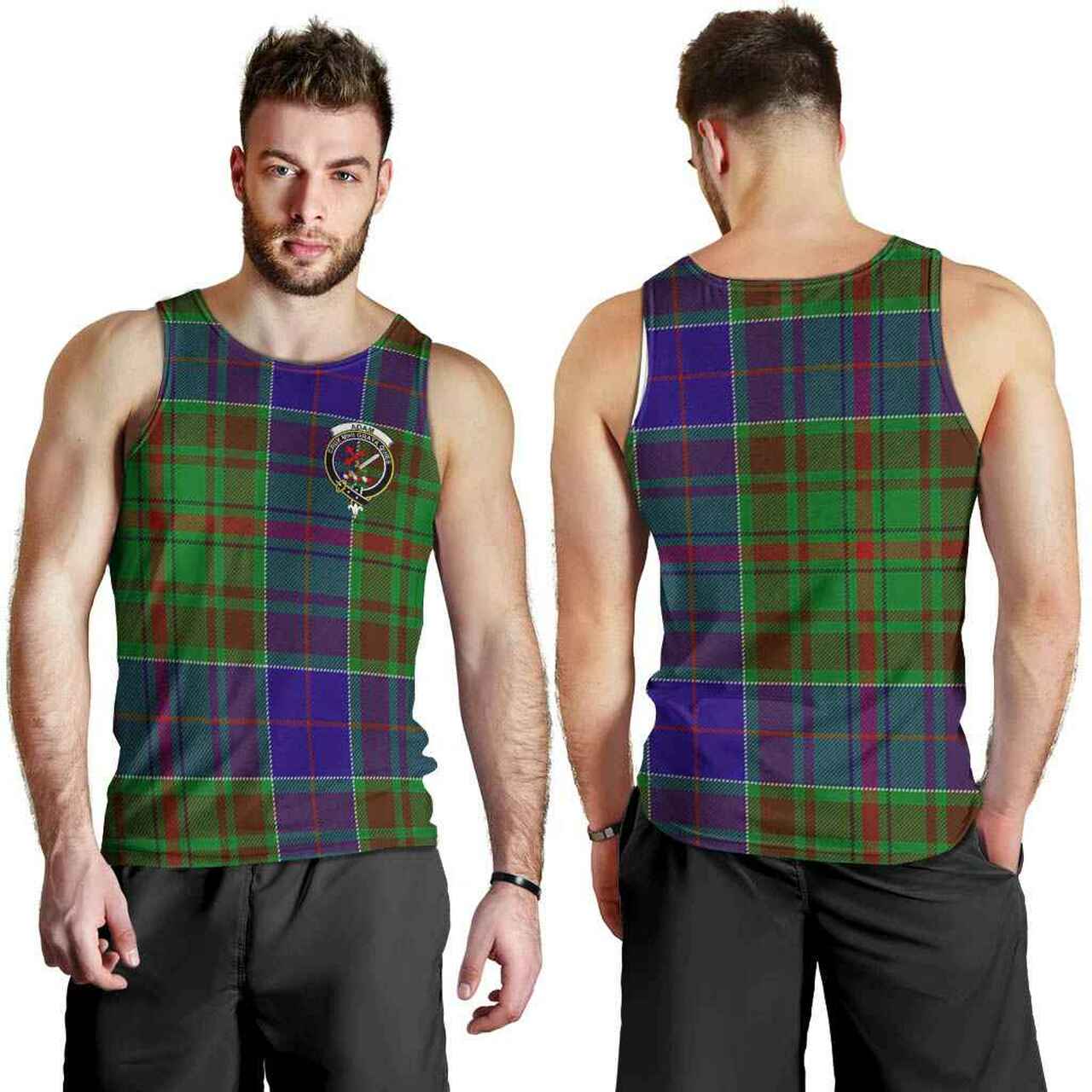 Adam Tartan Crest Men Tank Top