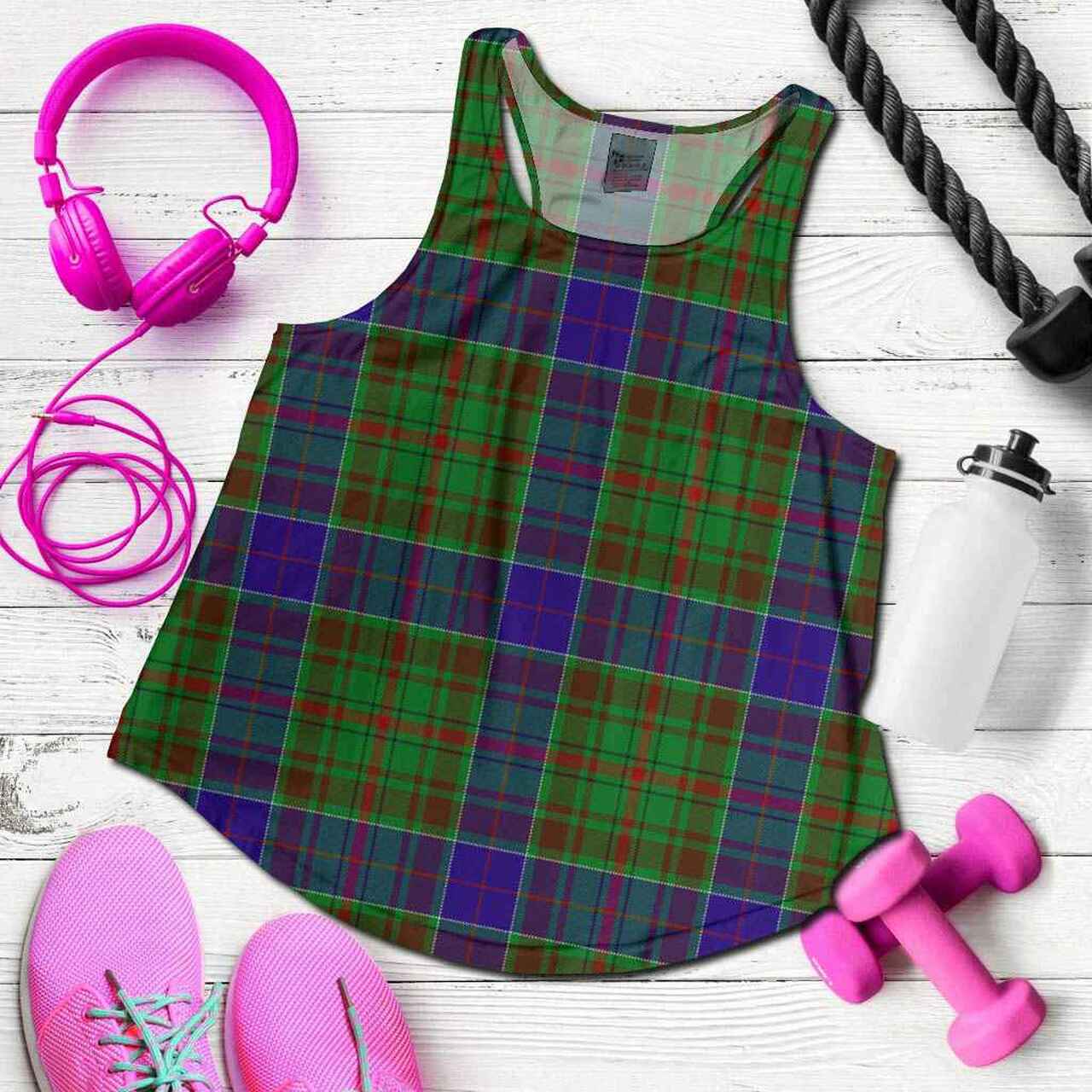 Adam Tartan Plaid Women Racerback Tank