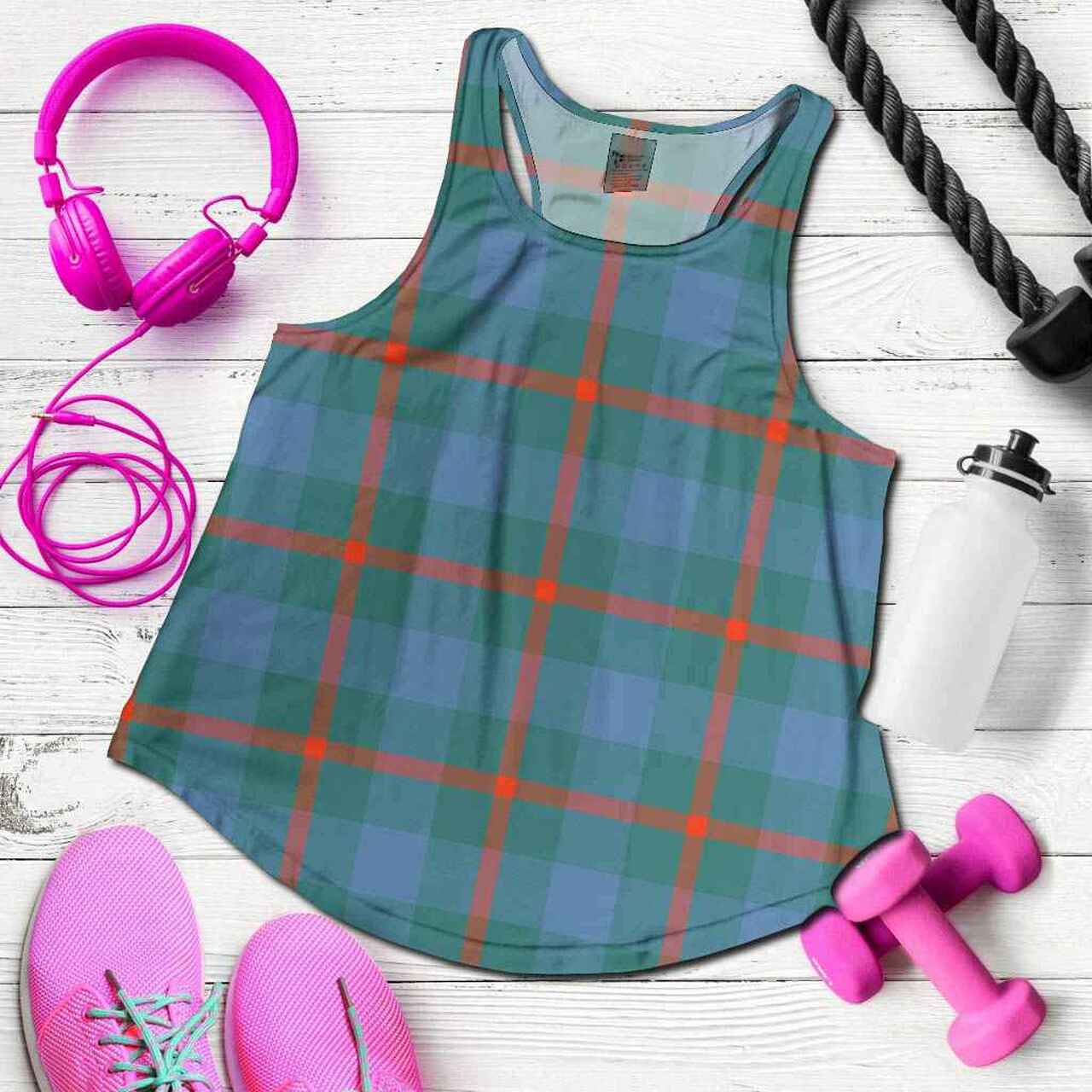 Agnew Ancient Tartan Plaid Women Racerback Tank