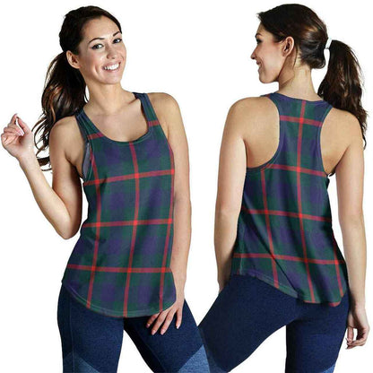 Agnew Modern Tartan Plaid Women Racerback Tank